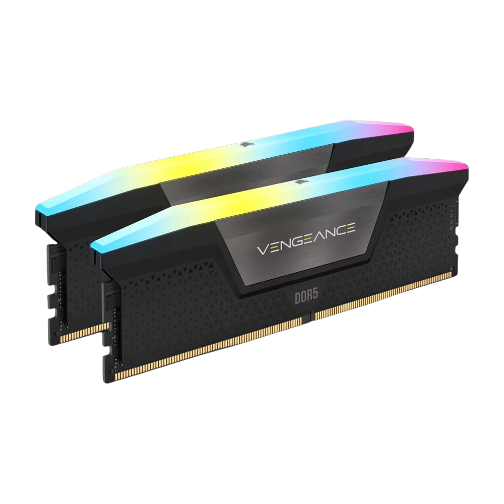 CORSAIR VENGEANCE RGB 64GB (2x32GB) DDR5 6000MT/s CL30 Memory Kit - Black