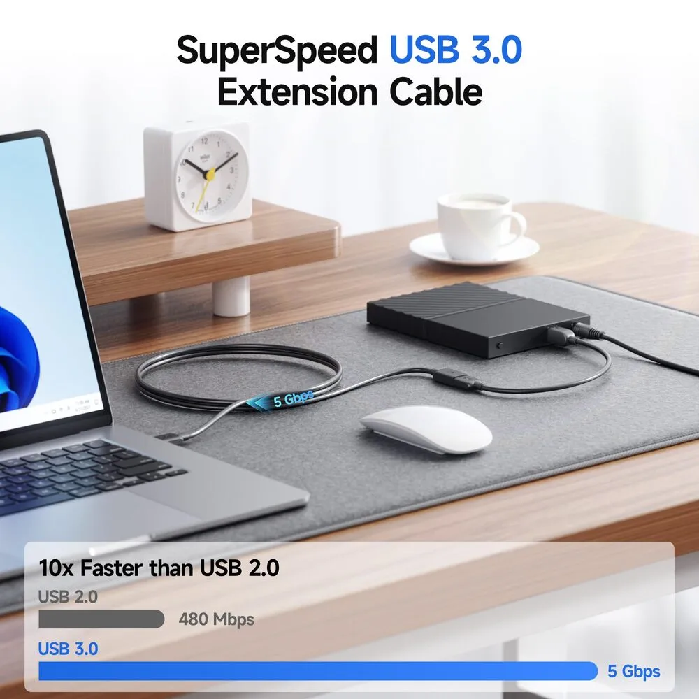 Cable Matters 200008-BLACK-6 USB to USB Extension Cable