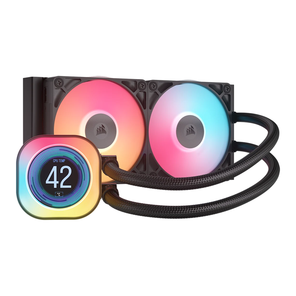 CORSAIR iCUE LINK TITAN 240 RX LCD Liquid CPU Cooler - Black