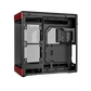 HYTE Dual Chamber Panoramic Tempered Glass ATX Case With 3 Fans - Black/Red