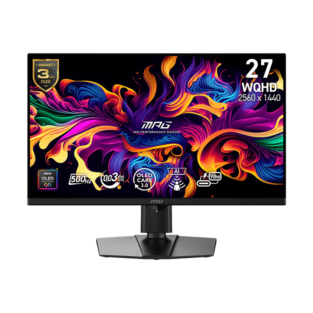 MSI MPG 271QR X50 27 Inch 500Hz WQHD HDMI 2.1 0.03ms QD-OLED Gaming Monitor - Black