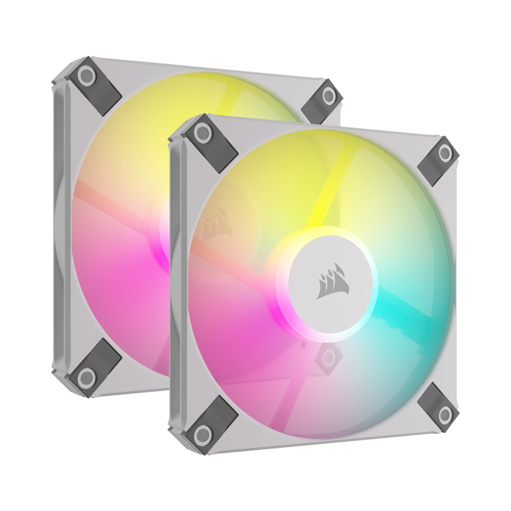CORSAIR iCUE AF120 RGB SLIM 120mm PWM Twin Pack - White