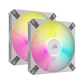 CORSAIR iCUE AF120 RGB SLIM 120mm PWM Twin Pack - White