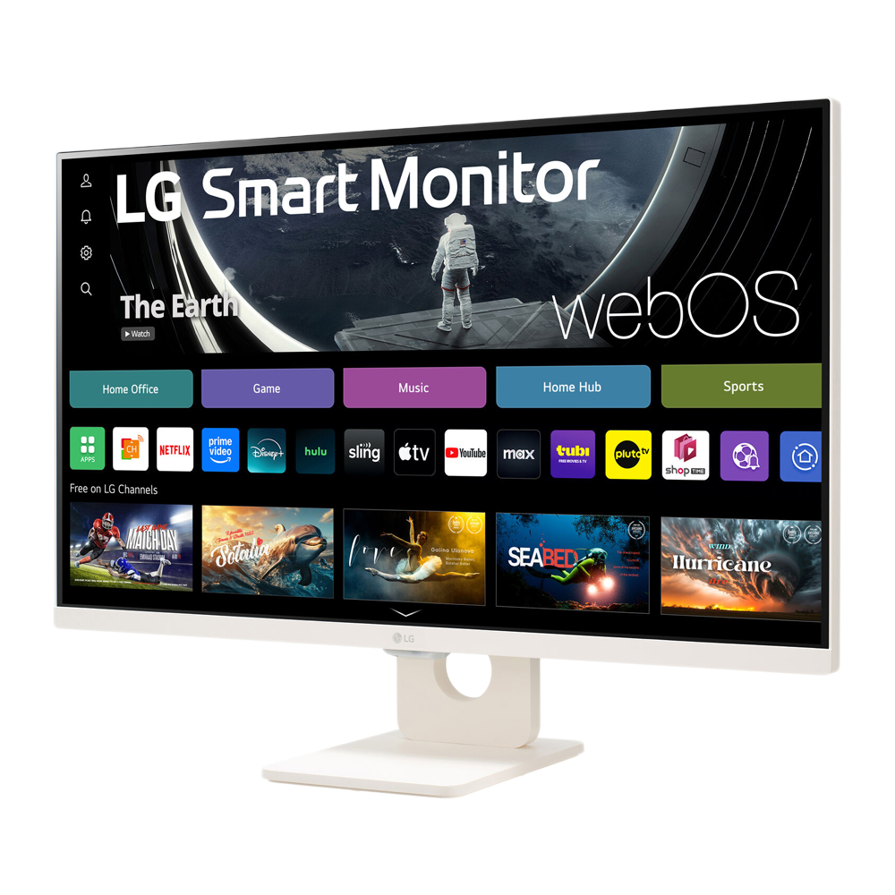 LG 27 Inch 60Hz FHD 5ms IPS webOS Smart Monitor - White