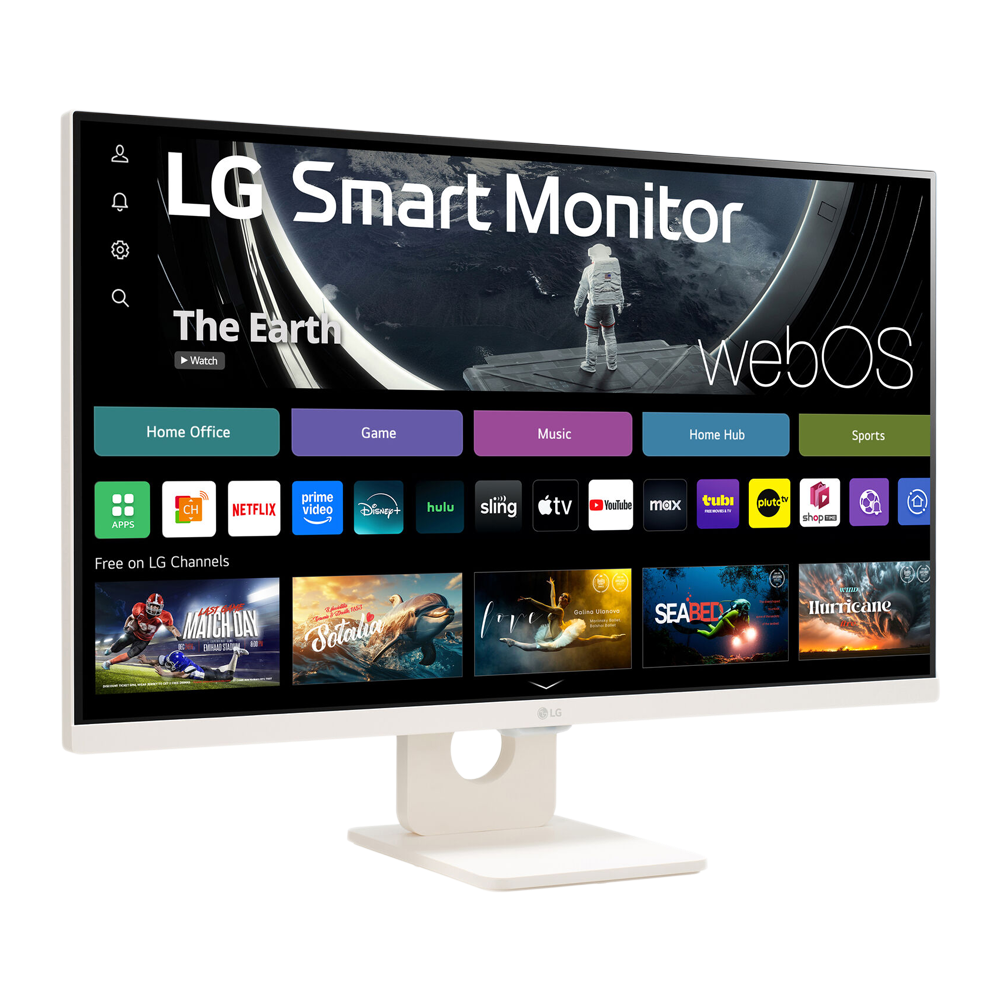 LG 27 Inch 60Hz FHD 5ms IPS webOS Smart Monitor - White