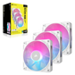 CORSAIR iCUE LINK RX120 RGB 120mm PWM Fan Triple Starter Kit - White
