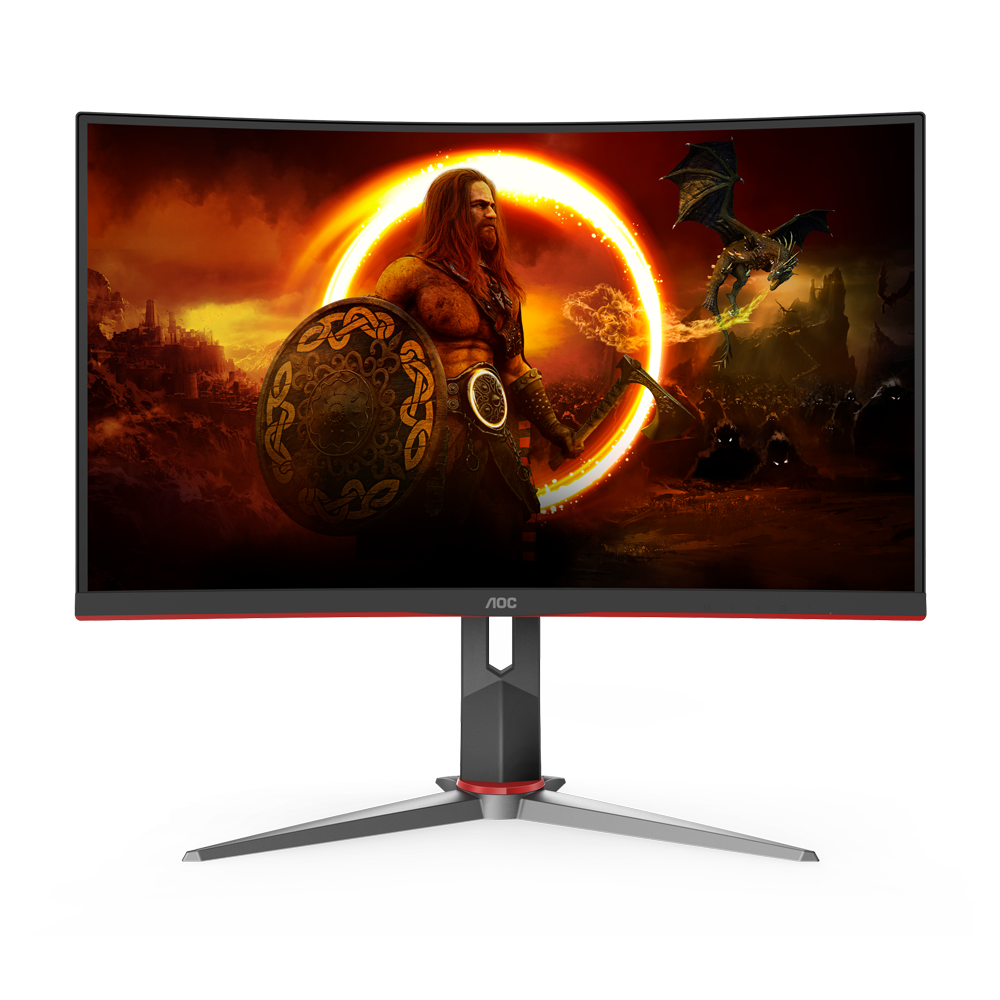 AOC CQ27G2 27 Inch 144Hz QHD HDMI 2.0 1ms Curved Gaming Monitor - Black