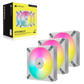 CORSAIR iCUE AF120 RGB ELITE 120mm PWM Triple Fan Kit - White