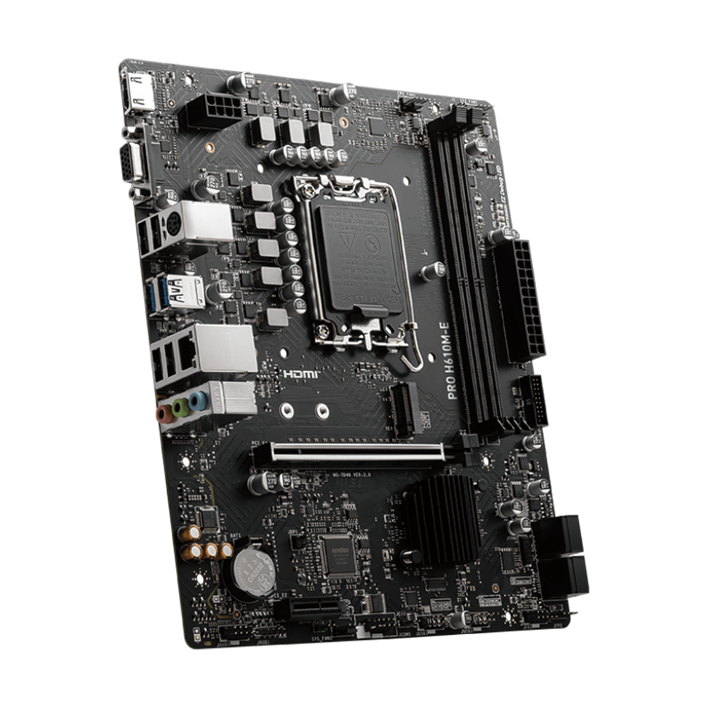 MSI PRO H610M-E DDR5 Motherboard - Black