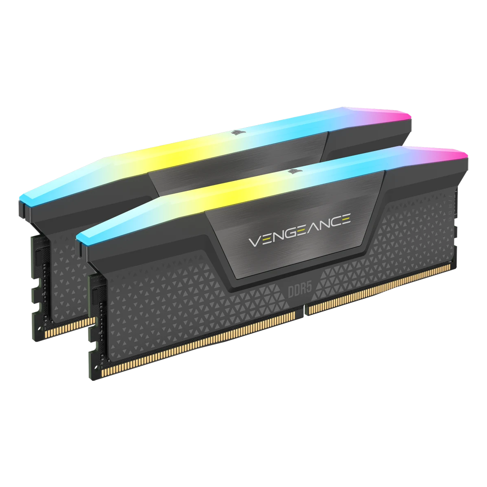 CORSAIR VENGEANCE RGB 32GB (2x16GB) DDR5 6000MT/s CL38 Memory Intel XMP & AMD EXPO - GREY