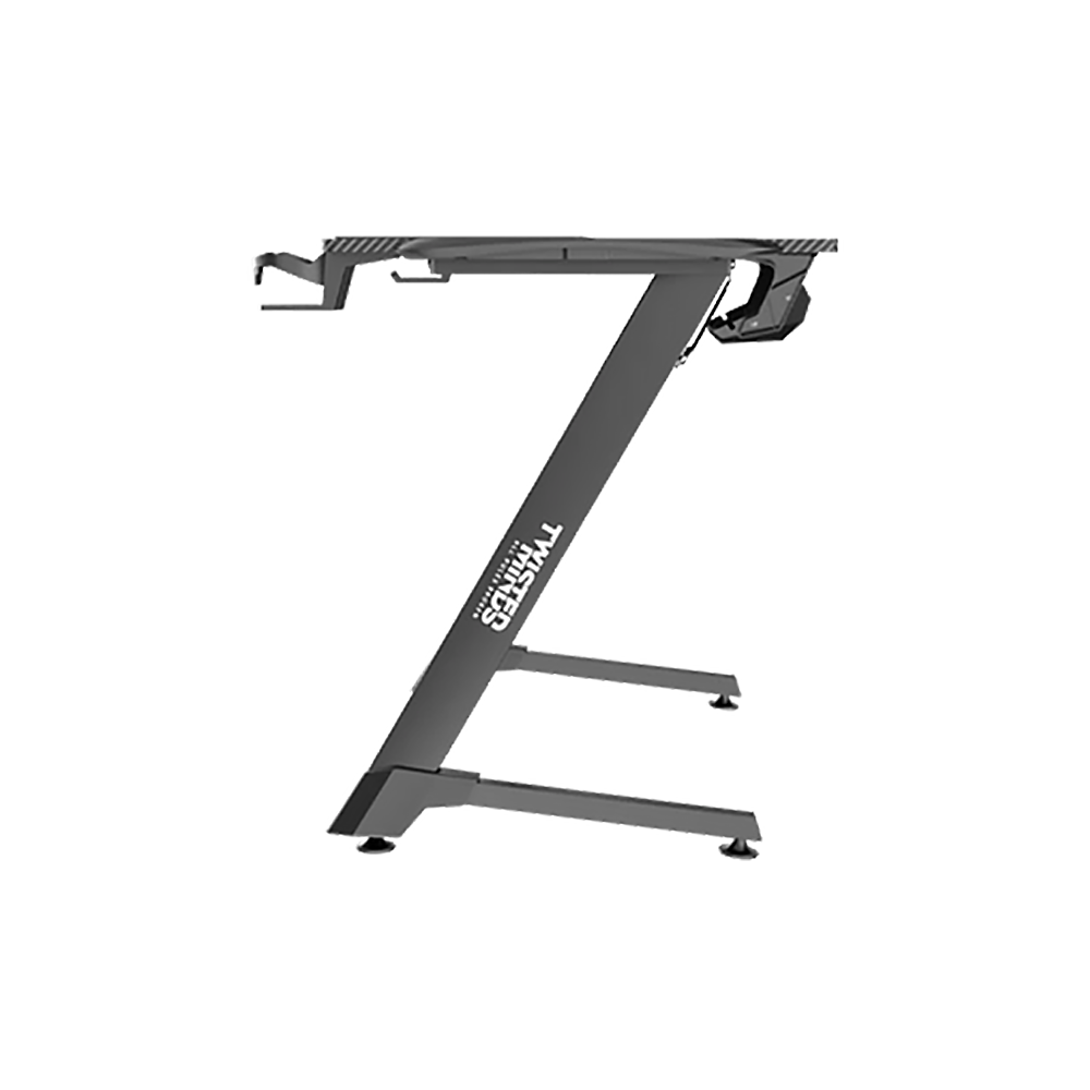 Twisted Minds Z Shaped Gaming Desk Carbon fiber texture