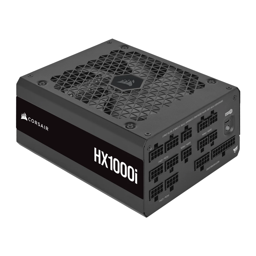 CORSAIR HX1000i 1000W Platinum Fully Modular Ultra-Low Noise ATX Power Supply (UK) - Black
