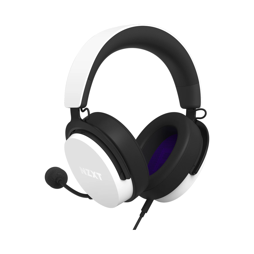 NZXT Wired Closed Back 40mm V2 Headset - White