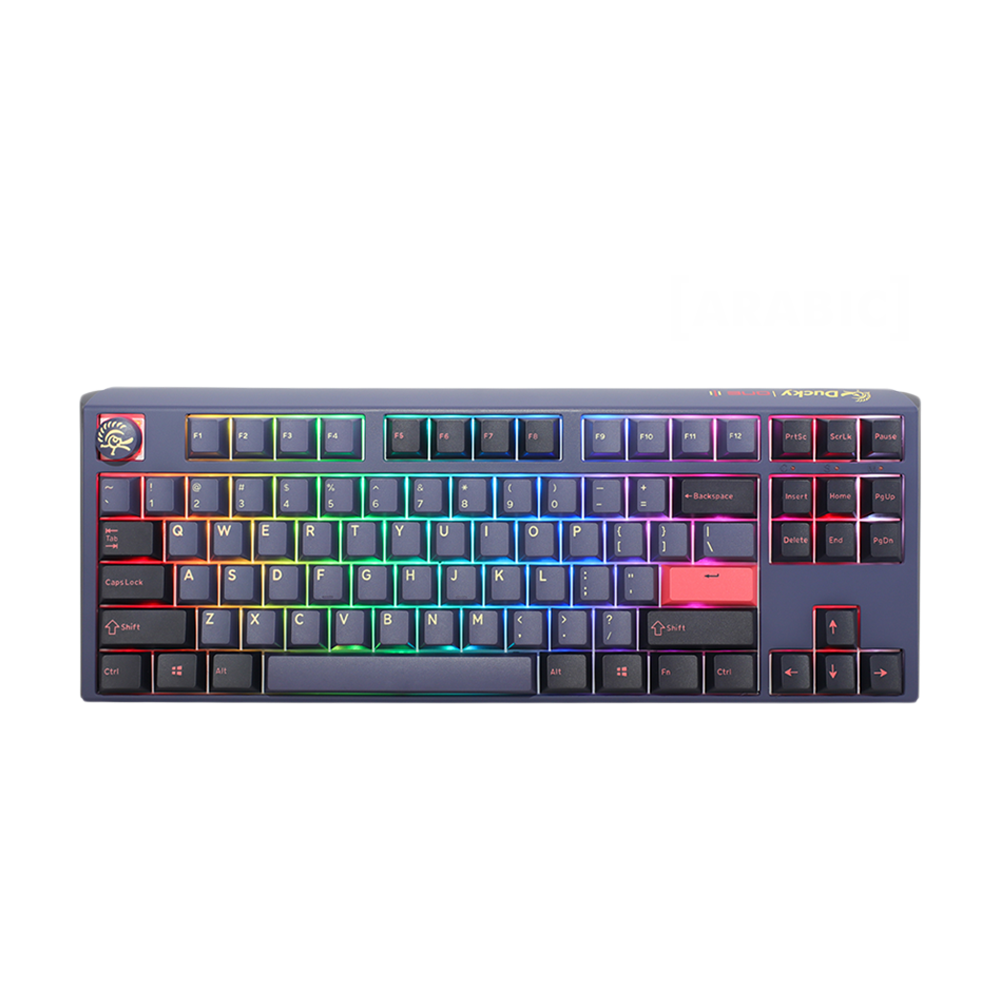 DUCKY ONE 3 TKL PBT HOT SWAP Blue Switch Cherry RGB Wired Mechanical Gaming Keyboard Arabic - Cosmic Blue