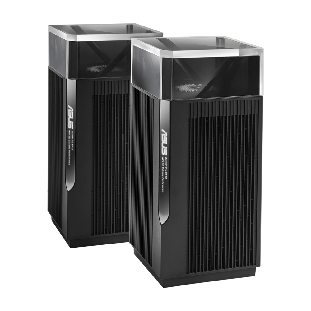 ASUS ZenWiFi Pro ET12 AXE11000 Tri-Band WiFi 6E Mesh System 2 Pack - Black