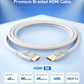 Cable Matters Premium Braided 48Gbps 8K HDMI Cable - 2 Meters - Grey