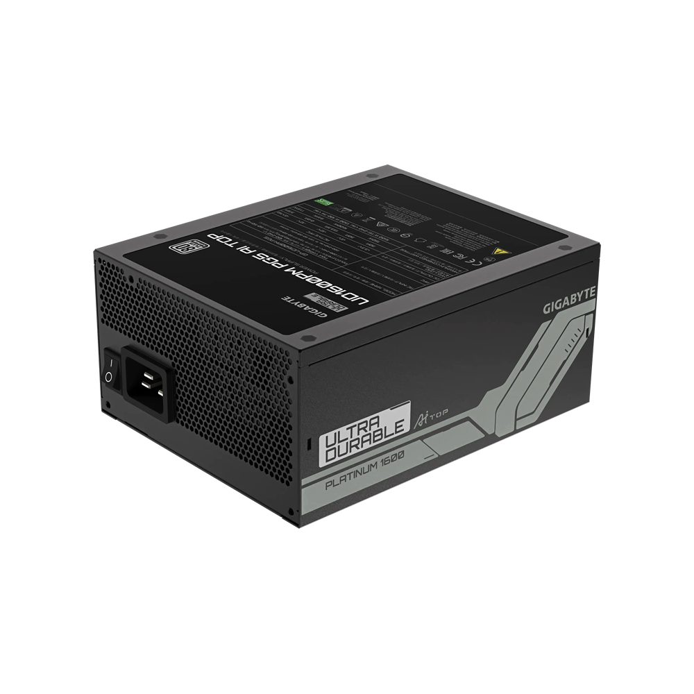 GIGABYTE UD1600PM 1600W 80 PLUS Platinum ATX 3.1 PCIe Gen 5.0 Fully modular Power Supply - Black