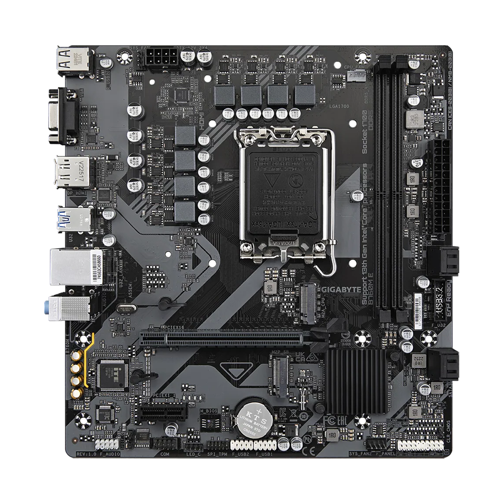GIGABYTE B760M E DDR5 Micro ATX Motherboard - Black