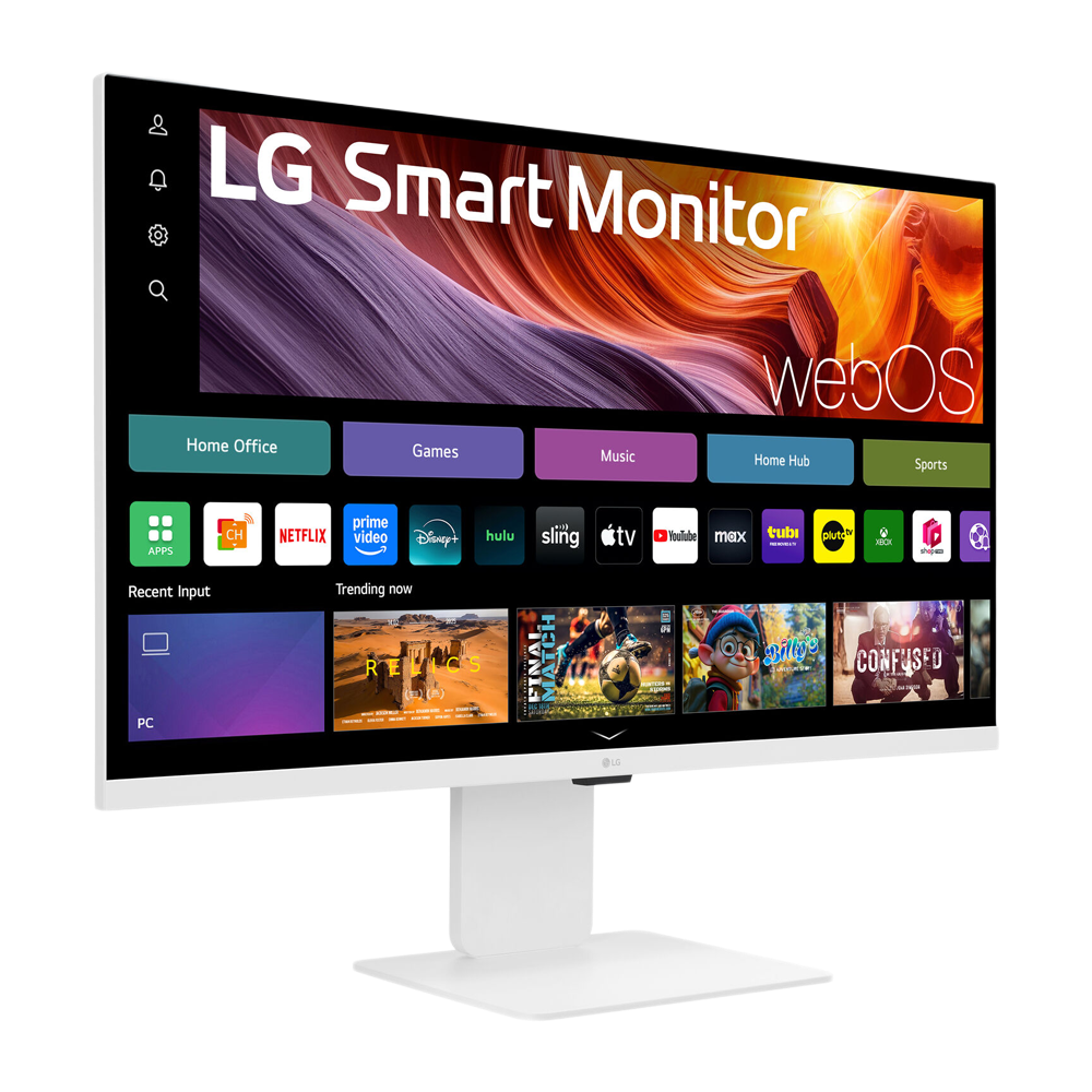 LG 32 Inch 60Hz 4K UHD IPS Smart Monitor with webOS and USB Type-C - White
