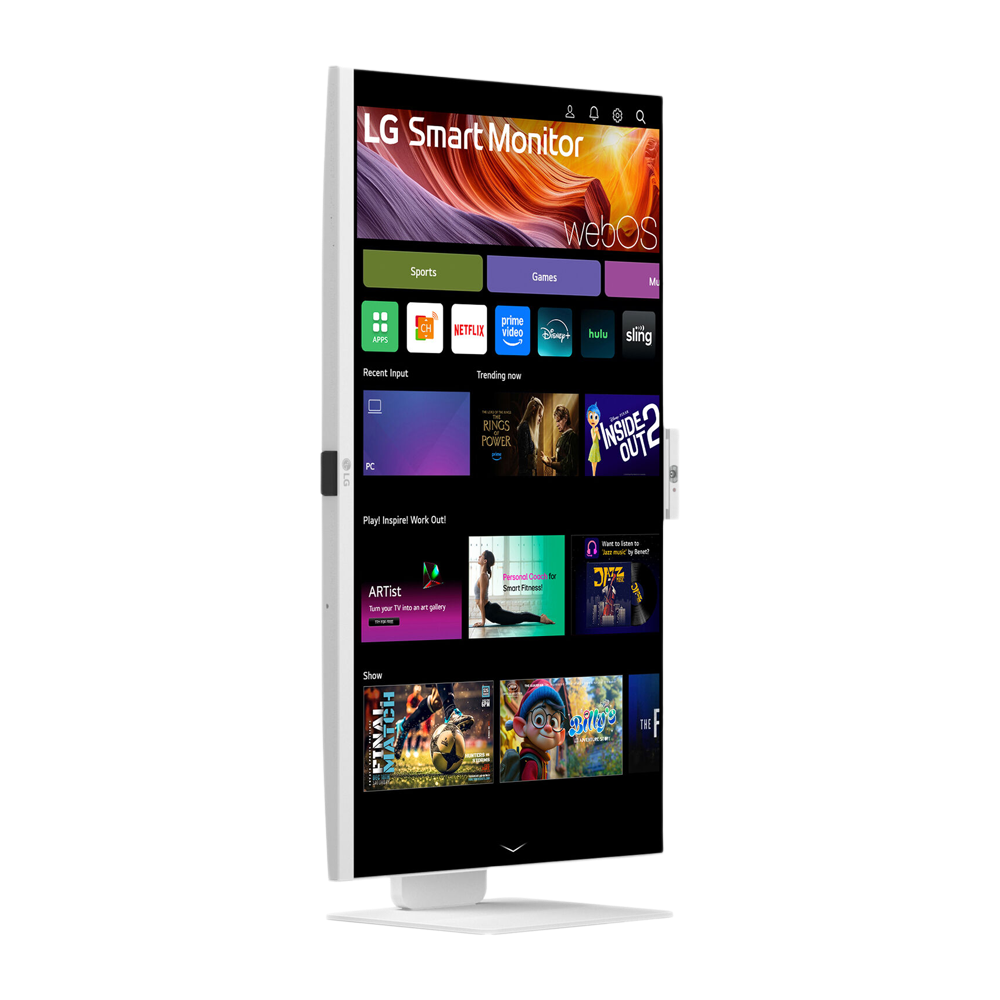 LG 32 Inch 60Hz 4K UHD IPS Smart Monitor with webOS and USB Type-C - White