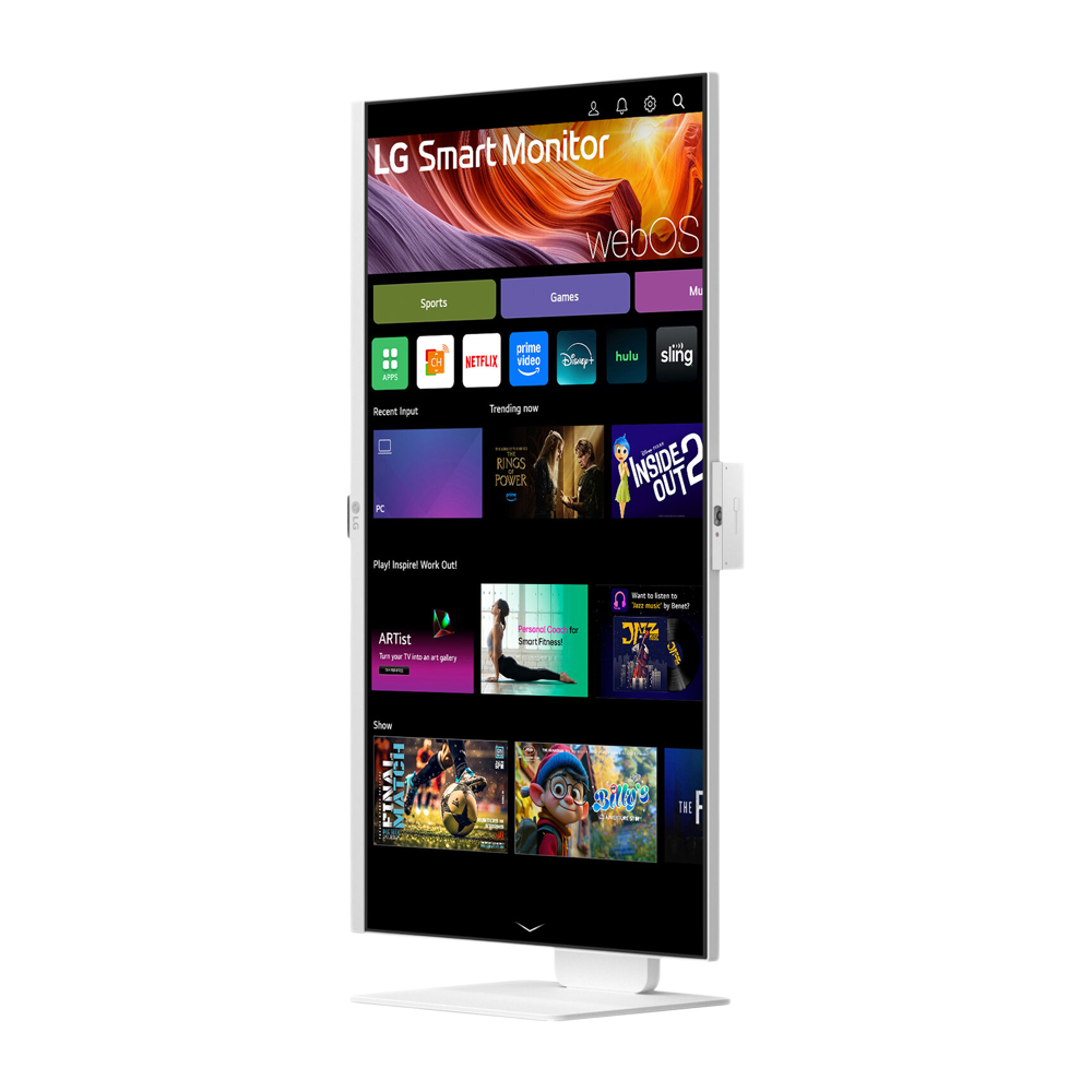 LG 32 Inch 60Hz 4K UHD IPS Smart Monitor with webOS and USB Type-C - White