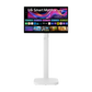 LG 32 Inch 60 Hz 4K UHD IPS Touchscreen Smart Monitor Swing with Rolling Stand - White