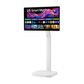 LG 32 Inch 60 Hz 4K UHD IPS Touchscreen Smart Monitor Swing with Rolling Stand - White