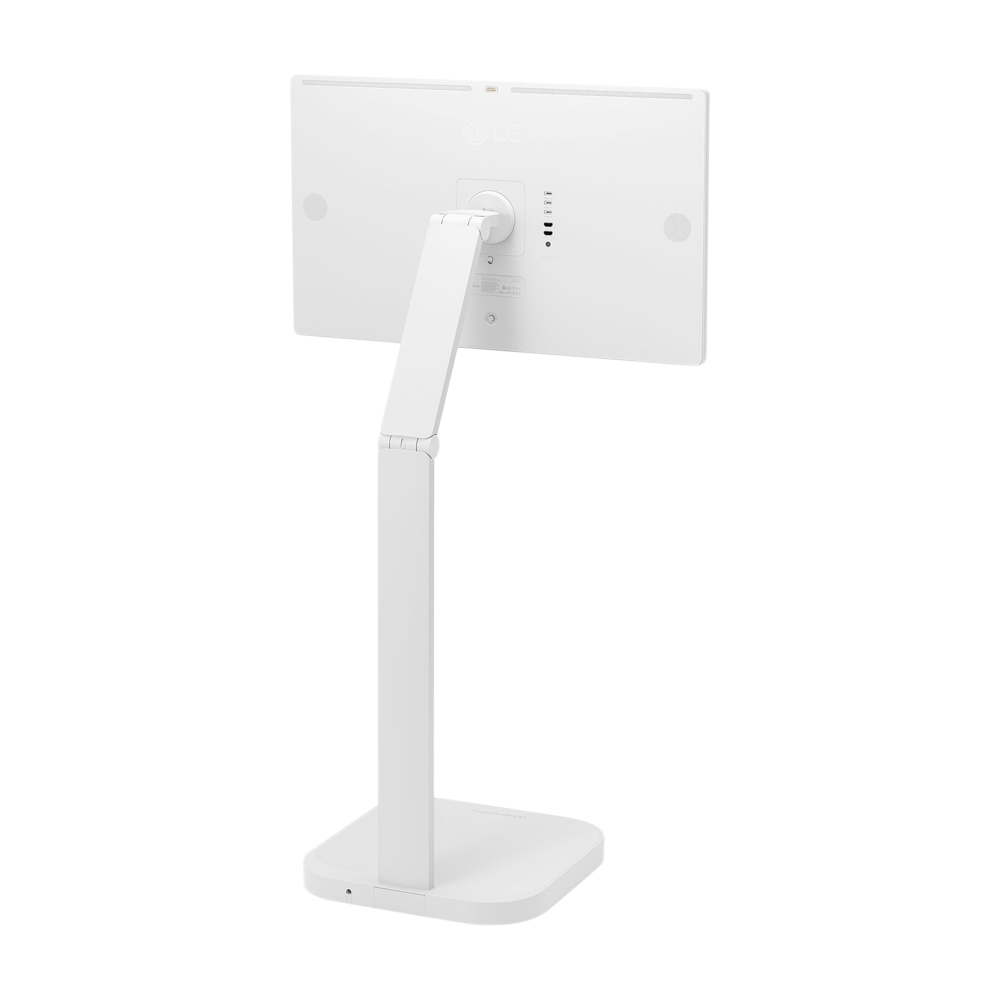 LG 32 Inch 60 Hz 4K UHD IPS Touchscreen Smart Monitor Swing with Rolling Stand - White