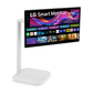 LG 32 Inch 60 Hz 4K UHD IPS Touchscreen Smart Monitor Swing with Rolling Stand - White