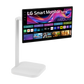 LG 32 Inch 60 Hz 4K UHD IPS Touchscreen Smart Monitor Swing with Rolling Stand - White