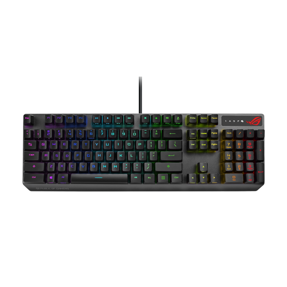 ASUS ROG STRIX XA05 SCOPE RGB Wired RX RED Optical Mechanical Switch Keyboard Arabic - Black