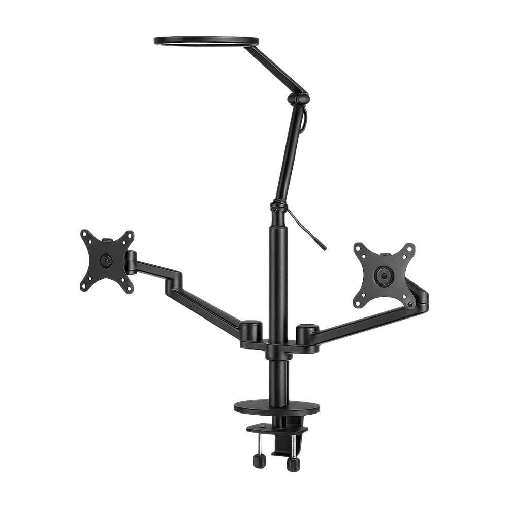 Dual Monitor Stand With Lamp (Ol-2lt)
