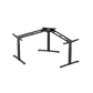 Gamvity L Shape Standing Ergonomic 3 Legs Stand Up Modern Furniture Table Electric Height Adjustable Desk(1000x1750mm) - Black