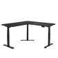 Gamvity L Shape Standing Ergonomic 3 Legs Stand Up Modern Furniture Table Electric Height Adjustable Desk(1000x1750mm) - Black