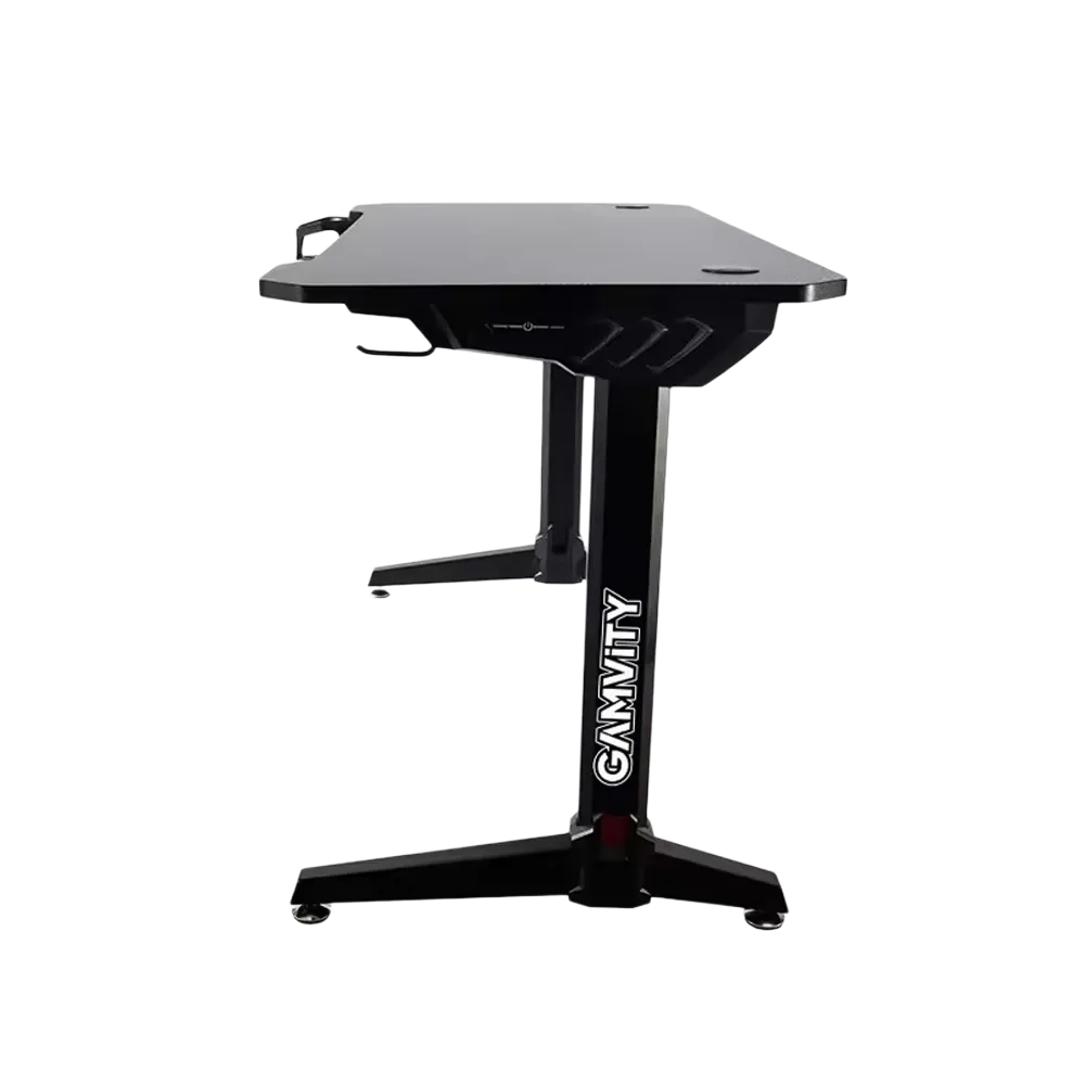 Gamvity Professional Gaming Desk With Rgb Led Lights Cheap (1200*600*750) - Black