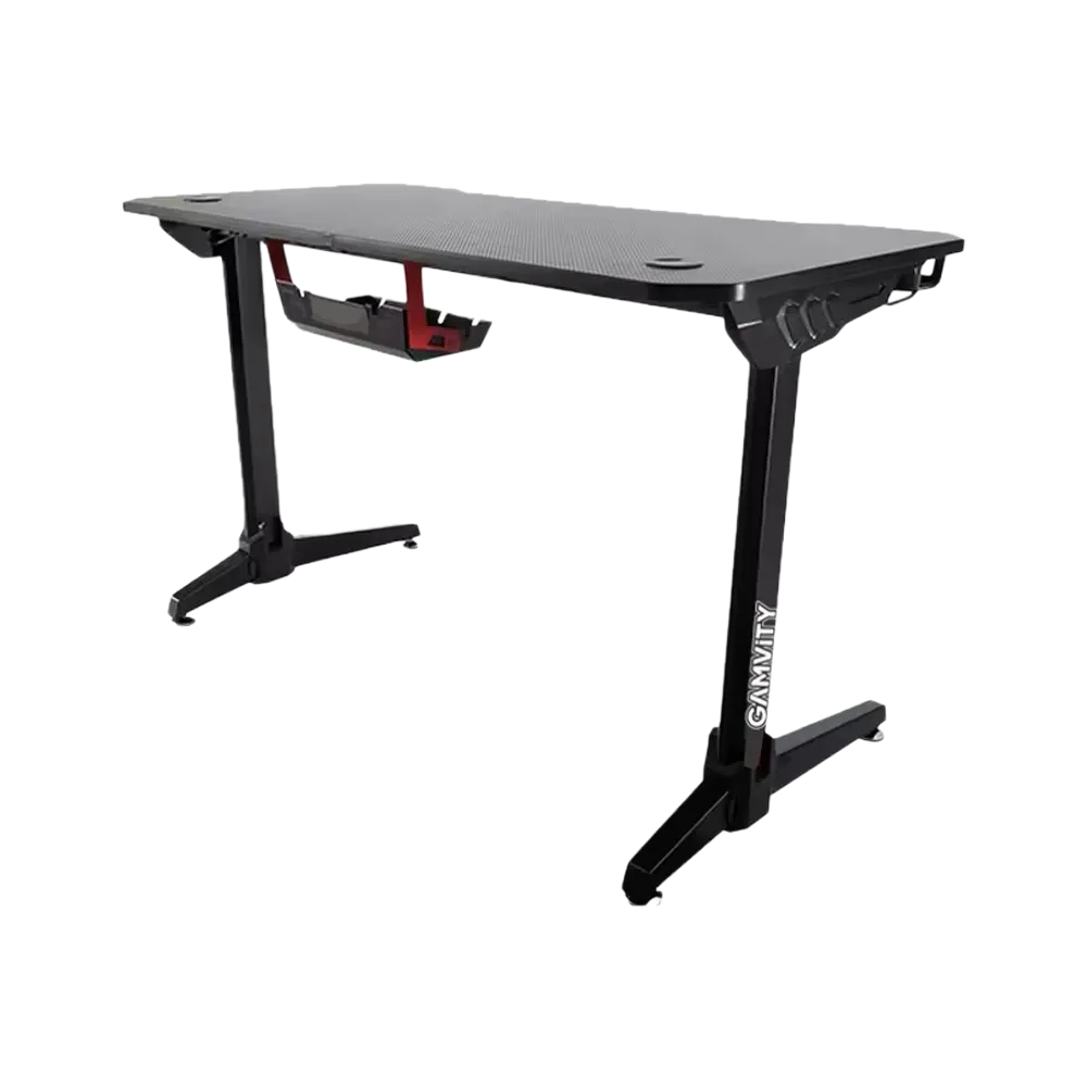 Gamvity Professional Gaming Desk With Rgb Led Lights Cheap (1200*600*750) - Black