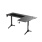 Gamvity Professional Gaming Desk L Shaped (1600*1000*750) - Right Black