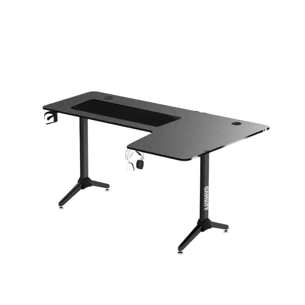 Gamvity Professional Gaming Desk L Shaped (1600*1000*750) - Right Black