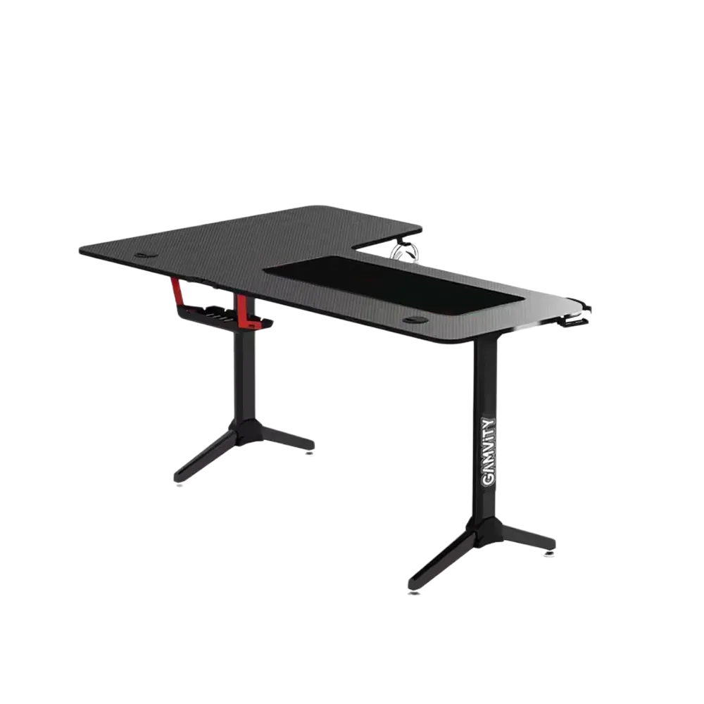 Gamvity Professional Gaming Desk L Shaped (1600*1000*750) - Right Black