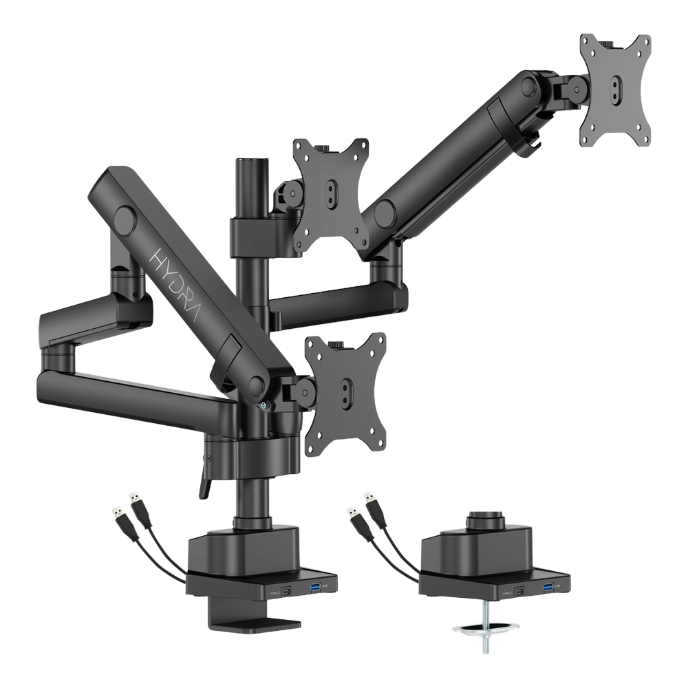 Sades Hydra SA-MS03 Triple Monitor Mount Arm - Black