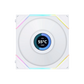 LIAN LI UNI FAN TL-LCD Wireless 120mm ARGB Case Fans with 1.6 Inch LCD Screen 3 Pack - White