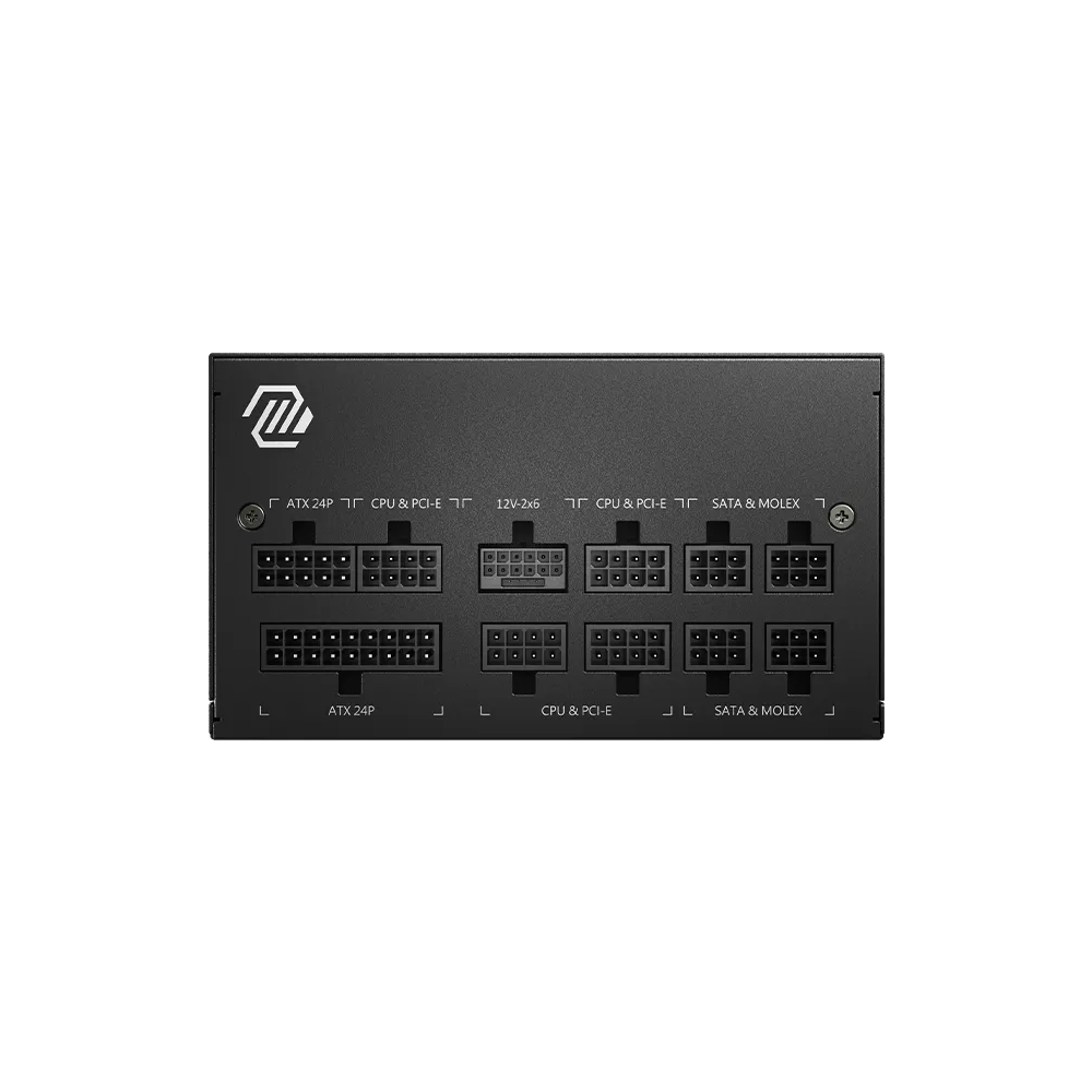 MSI MAG A850GL 850W PCIE 5V Full Modular 80 Plus Gold ATX3.0 Power Supply - Black