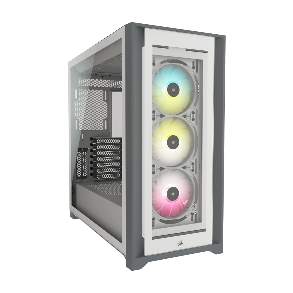CORSAIR iCUE 5000X RGB Mid Tower Case - White