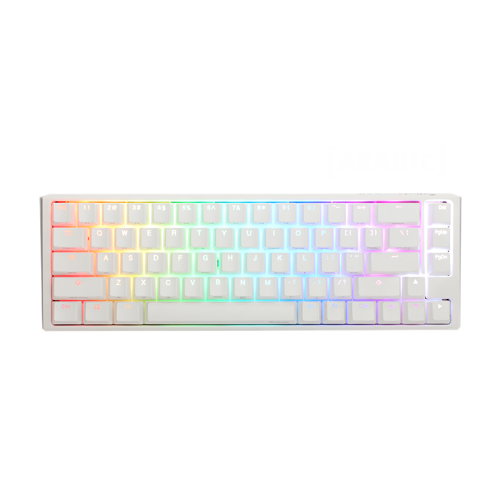 DUCKY ONE 3 SF HOT SWAP Blue Switch Cherry RGB Wired Mechanical Gaming Keyboard Arabic - Aura White