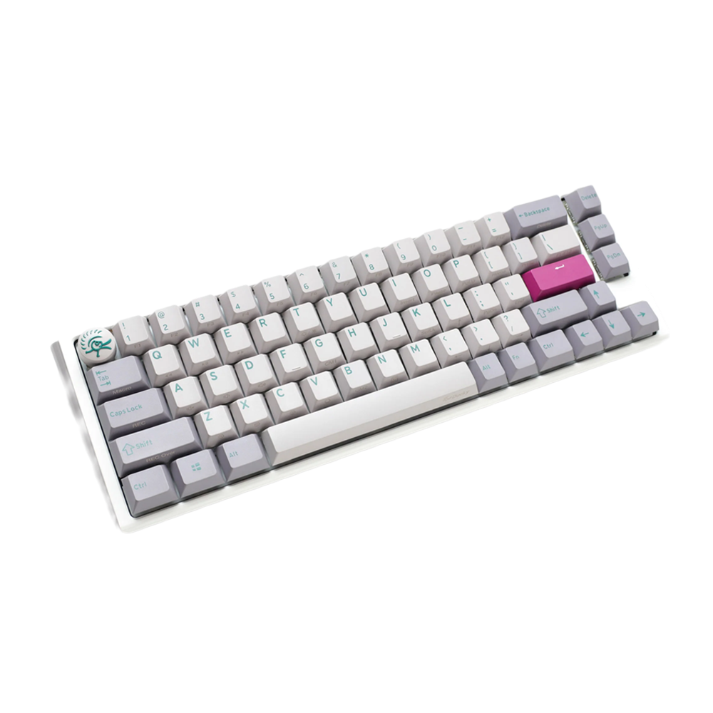 DUCKY ONE 3 TKL PBT HOT SWAP Blue Switch Cherry RGB Wired Mechanical Gaming Keyboard Arabic - Mist Grey