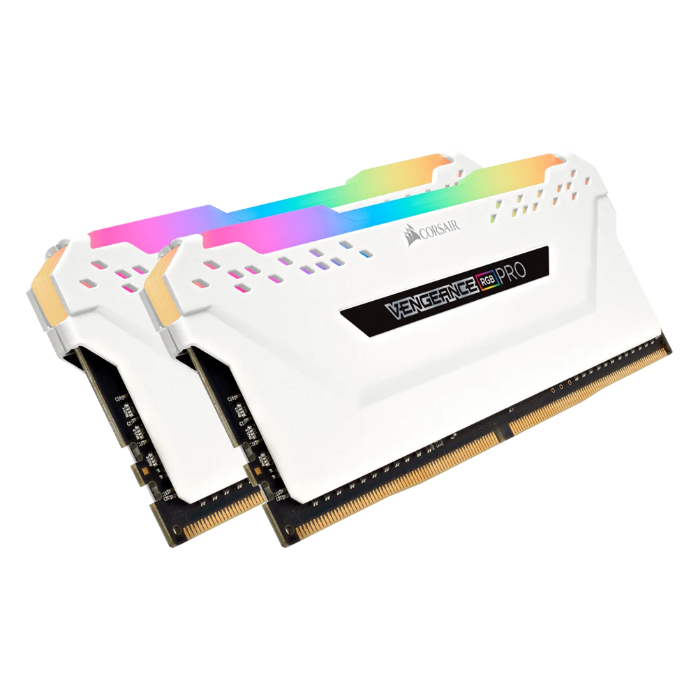 CORSAIR VENGEANCE 16GB (2 x 8GB) RGB PRO DDR4 DRAM 3600MHz C18 Memory Kit - White