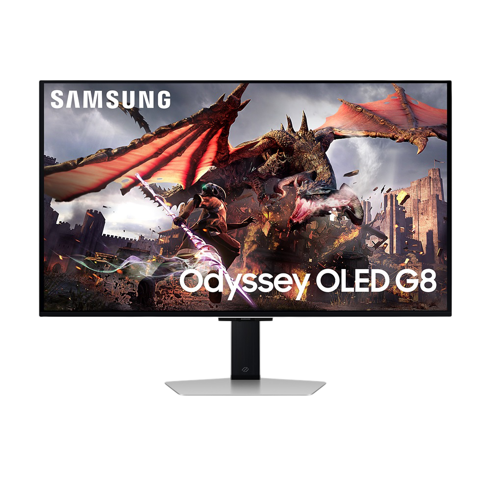 SAMSUNG Odyssey OLED G80SD - 32 Inch UHD 240Hz 0.03ms HDMI 2.1 Gaming Monitor - Silver