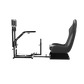 Gameseat GY032 Racing Simulator Cockpit with Monitor Mount – Black | Adjustable Steel Frame