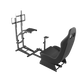 Gameseat GY032 Racing Simulator Cockpit with Monitor Mount – Black | Adjustable Steel Frame
