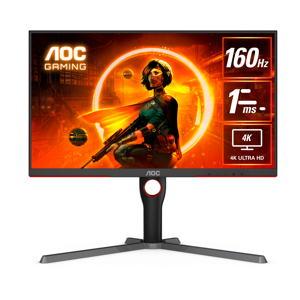 AOC U27G3X 27 Inch 160Hz 4K UHD HDMI 2.1 1ms IPS Gaming Monitor - Black
